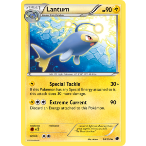 Lanturn 36/116 Pokemon TCG Black & White Plasma Freeze