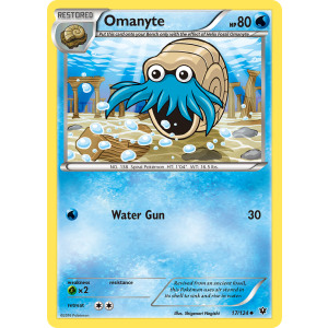 Omanyte 17/124 Pokemon TCG XY Fates Collide