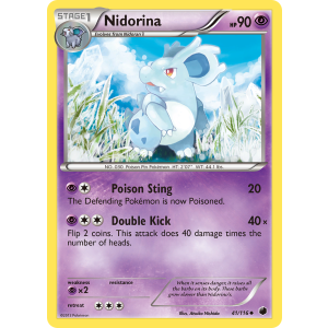 Nidorina 41/116 Pokemon TCG Black & White Plasma Freeze