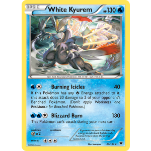 Rare Holo White Kyurem 21/124 Pokemon TCG XY Fates Collide