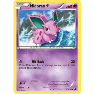 Nidoran 43/116 Pokemon TCG Black & White Plasma Freeze