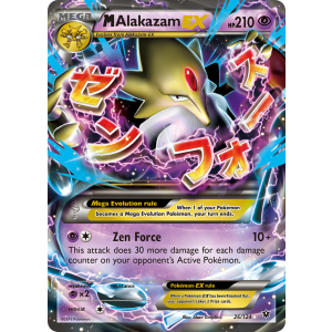 Rare Holo EX M Alakazam-EX 26/124 Pokemon TCG XY Fates Collide