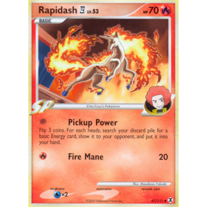 Rapidash E4 47/111 Pokemon TCG Platinum Rising Rivals