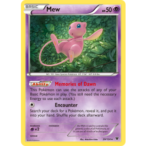 Rare Holo Mew 29/124 Pokemon TCG XY Fates Collide