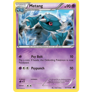 Metang 51/116 Pokemon TCG Black & White Plasma Freeze