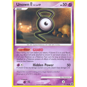 Unown G 57/106 Pokemon TCG Diamond & Pearl Great Encounters