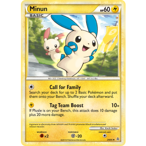 Minun 34/95 Pokemon TCG HeartGold & SoulSilver HSUnleashed