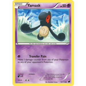 Yamask 54/116 Pokemon TCG Black & White Plasma Freeze