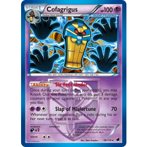 Rare Holo Cofagrigus 56/116 Pokemon TCG Black & White Plasma Freeze