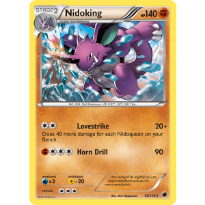 Nidoking 58/116 Pokemon TCG Black & White Plasma Freeze