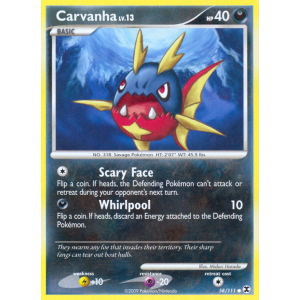 Carvanha 58/111 Pokemon TCG Platinum Rising Rivals