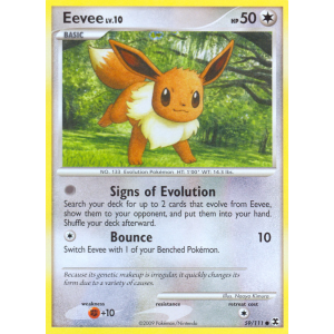 Eevee 59/111 Pokemon TCG Platinum Rising Rivals