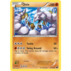 Onix 61/116 Pokemon TCG Black & White Plasma Freeze