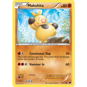 Makuhita 62/116 Pokemon TCG Black & White Plasma Freeze