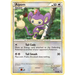 Aipom 43/95 Pokemon TCG HeartGold & SoulSilver HSUnleashed