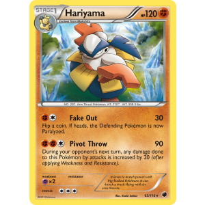 Hariyama 63/116 Pokemon TCG Black & White Plasma Freeze