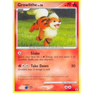 Growlithe 63/111 Pokemon TCG Platinum Rising Rivals