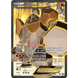 Rare Ultra Regirock-EX 43a/124 Pokemon TCG XY Fates Collide