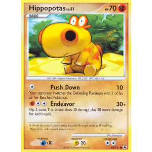 Hippopotas 64/111 Pokemon TCG Platinum Rising Rivals