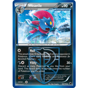 Weavile 66/116 Pokemon TCG Black & White Plasma Freeze