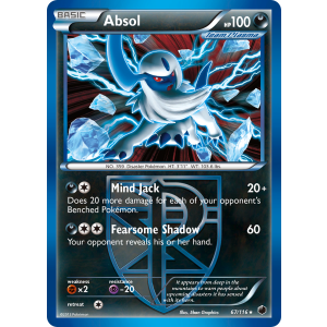 Rare Holo Absol 67/116 Pokemon TCG Black & White Plasma Freeze