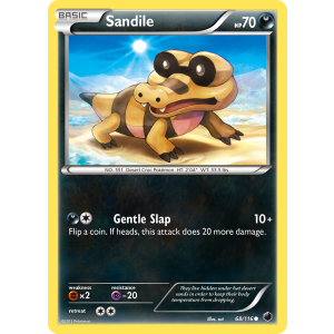 Sandile 68/116 Pokemon TCG Black & White Plasma Freeze