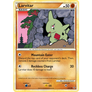 Larvitar 50/95 Pokemon TCG HeartGold & SoulSilver HSUnleashed