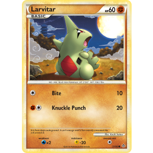 Larvitar 51/95 Pokemon TCG HeartGold & SoulSilver HSUnleashed