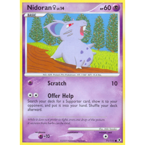 Nidoran 71/111 Pokemon TCG Platinum Rising Rivals