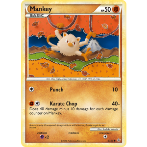 Mankey 53/95 Pokemon TCG HeartGold & SoulSilver HSUnleashed