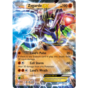 Rare Holo EX Zygarde-EX 54/124 Pokemon TCG XY Fates Collide