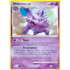 Nidorino 74/111 Pokemon TCG Platinum Rising Rivals