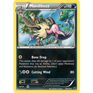 Mandibuzz 58/124 Pokemon TCG XY Fates Collide