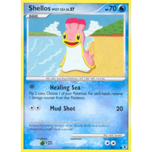 Shellos West Sea 80/111 Pokemon TCG Platinum Rising Rivals