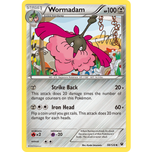 Wormadam 59/124 Pokemon TCG XY Fates Collide