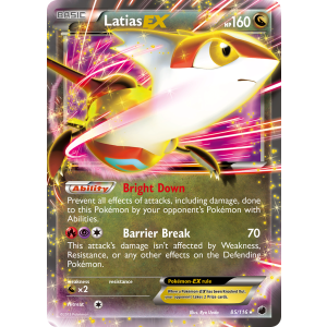 Rare Holo EX Latias-EX 85/116 Pokemon TCG Black & White Plasma Freeze