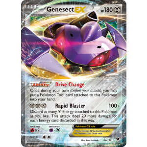 Rare Holo EX Genesect-EX 64/124 Pokemon TCG XY Fates Collide