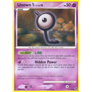 Unown L 91/106 Pokemon TCG Diamond & Pearl Great Encounters