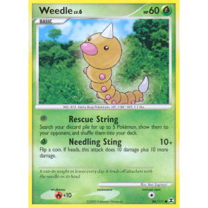 Weedle 86/111 Pokemon TCG Platinum Rising Rivals