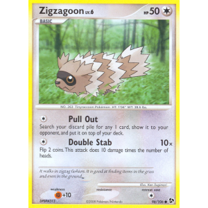 Zigzagoon 96/106 Pokemon TCG Diamond & Pearl Great Encounters