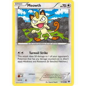 Meowth 74/124 Pokemon TCG XY Fates Collide