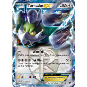 Rare Holo EX Tornadus-EX 98/116 Pokemon TCG Black & White Plasma Freeze