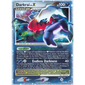 Rare Holo LV.X Darkrai LV.X 104/106 Pokemon TCG Diamond & Pearl Great Encounters