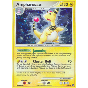 Rare Holo Ampharos 1/132 Pokemon TCG Diamond & Pearl Secret Wonders