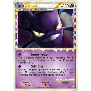 Rare Prime Crobat 84/95 Pokemon TCG HeartGold & SoulSilver HSUnleashed