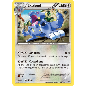 Exploud 82/124 Pokemon TCG XY Fates Collide