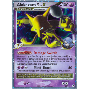 Rare Holo LV.X Alakazam E4 LV.X 103/111 Pokemon TCG Platinum Rising Rivals