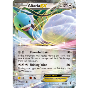 Rare Holo EX Altaria-EX 83/124 Pokemon TCG XY Fates Collide