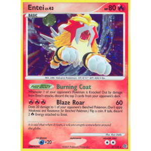 Rare Holo Entei 4/132 Pokemon TCG Diamond & Pearl Secret Wonders