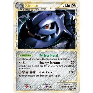 Rare Prime Steelix 87/95 Pokemon TCG HeartGold & SoulSilver HSUnleashed